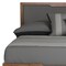 Homeroots Gray and Brown Wood And Linen Queen Bed Frame 486192 - alternate 6