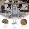 Flash Furniture Commercial All-Weather 48x30 Natural HPL Tabletop-SIL 2 Column Base ST-REC3048-NAT-TB002S-GG - alternate 3