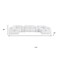 Homeroots White Leather Modular U Shaped Eight Piece Corner Sectional With Console 643911 - alternate 3