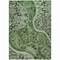 Homeroots 5' X 8' Olive Green Charcoal And Gray Floral Medallion Washable Indoor Outdoor Area Rug 603186 - alternate 5
