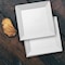 Smarty Had A Party 12" x 12" White Square with Groove Rim Plastic Serving Trays (24 Trays), 24PK 7915-CASE - alternate 5