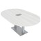 Skutchi Designs Racetrack Conference Table With Power Unit, 48 in W, 84 in L, White HAR-RAC-48X84-DOU-WA7976-ESIL - alternate 1