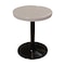 Leisure Craft 24" Round Perforated Pedestal Table, Portable, 30"H, Sandstone 24TAB30-SANDSTONE - alternate 1