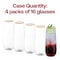 Smarty Had A Party 9 oz. Clear with Gold Stemless Plastic Champagne Flutes (64 Glasses), 64PK 3709-CLG-CASE - alternate 4