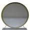 Homeroots 19" Brass Round Metal Framed Freestanding Mirror 485938 - alternate 1