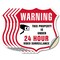 Signmission 24 Hour Surveillance Shield Sign Warning, 6 inch X 6 inch, Vinyl Decal, 5PK SHI-D-5PACK-6-347 - alternate 1