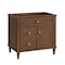 James Martin Vanities Lorelai 36" Single Vanity, Mid-Century Walnut, w/ 3 CM Phantome Eclos Top 424-V36-WLT-3PHT - alternate 6