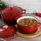Megachef 2.7 Quart Round Enameled Cast Iron Casserole in Gradient Red 750124508M - alternate 4