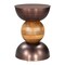 Homeroots 20" Bronze and Brown Iron and Solid Wood Round Pedestal End Table 556505 - alternate 5