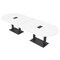 Skutchi Designs Racetrack Conference Table With Power Unit, 48 in W, 144 in L, White HAR-RAC-48X144-DOU.BK-W960-EBLK - alternate 1