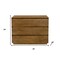 Homeroots 24" Tan Solid Wood Distressed Three Drawer Nightstand 612089 - alternate 5