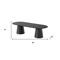 Homeroots 86" Black Wood Double Pedestal Base Oval Dining Table 720675 - alternate 3