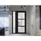 Vdomdoors Front Exterior Prehung FiberGlass Door Frosted Glass / Manux 8552 Matte Black / Sidelight Exterior MANUX8552EXD-BLK-W30+12 x H80-LH - alternate 4