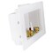Everflow Washing Machine Outlet Box, Dual Drain, Assembled W/ 1/2'' Push-Fit Valves, White ABS SB200-U - alternate 1