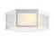 Jonathan Y Minimo 15.75" Hexagon Metal/Frosted Glass LED Flush Mount, Chrome JYL7452A - alternate 6
