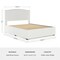 Martha Stewart Nyla Queen Upholstered Platform Bed with Curved Nailhead Headboard and Footboard Storage Drawer XH-8529-Q-WH-MS - alternate 7