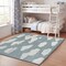 Jonathan Y Hedwig High-Low Youth Cloud Scandi Blue/Ivory 5 ft Square Indoor/Outdoor Area Rug SCN105A-5SQ - alternate 5