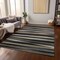 Homeroots 3' X 5' Black Brown And Ivory Striped Washable Indoor Outdoor Area Rug 597301 - alternate 4