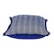 Homeroots 14" X 20" Blue and White Striped Cotton Throw Pillow With Fringe 529342 - alternate 3