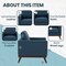 Leisuremod Chester Modern Leather Accent Armchair with Birch Wood Base, Navy Blue CS33NBU-L - alternate 7