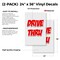 Signmission Drive-thru, Vinyl Decals Only 24 Inch x 36 Inch, Vinyl Decal, 2PK DSB-2436-2PACK-Drive-thru - alternate 2