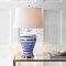 Jonathan Y Joelie 29" Ceramic LED Table Lamp, Blue/White JYL3016A - alternate 4