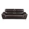 Homeroots 86" Brown Leather Sofa With Silver Legs 329487 - alternate 1