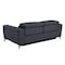 Homeroots 83" Gray Italian Leather USB Reclining Sofa With Black Legs 482209 - alternate 5