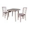 Whitewood Industries Extension Dining Tables, 45 in L, 54 in H, Parawood, 3 Piece K09-42DL-C2-2 - alternate 2