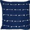 Homeroots 18" Dark Blue Striped Cotton Throw Pillow With Texture 548953 - alternate 4
