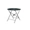 Homeroots 30" Black Rounded Aluminum Folding Outdoor Bistro Table with Umbrella Hole 606428 - alternate 6