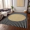 Homeroots 8' X 10' Black And Beige Striped Washable Indoor Outdoor Area Rug 597148 - alternate 4