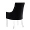 Homeroots Set of Two Tufted Black and Clear Upholstered Velvet Dining Arm Chairs 543545 - alternate 5