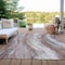 Homeroots 9' X 12' Taupe Sky Blue And Ivory Abstract Washable Indoor Outdoor Area Rug 617447 - alternate 6