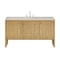 James Martin Vanities Hudson 60" Single Vanity, Light Natural Oak, w/ 3 CM Siberian Silestone Top 435-V60S-LNO-3SFR - alternate 1
