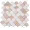 Apollo Tile Rosendal 11x11 in. Polished Thassos, Norway Rose Fish-shaped Mosaic Tile (4.2 sq ft/case) 5PK APLNOR88SC6A - alternate 1
