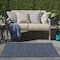 Homeroots 3' X 5' Navy Blue And Ivory Geometric Indoor Outdoor Area Rug 552718 - alternate 4