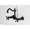 Kingston Brass Two-Handle Wall Mount Bridge Kitchen Faucet, Matte Black KS1260AX - alternate 2