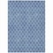 Homeroots 5' X 8' Denim Blue And Ivory Geometric Washable Indoor Outdoor Area Rug 596094 - alternate 4