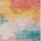 Homeroots 5' X 8' Pink Gold And Teal Blue Abstract Washable Indoor Outdoor Area Rug 611277 - alternate 4