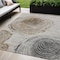 Homeroots 5' X 8' Taupe Gray And Brown Abstract Washable Indoor Outdoor Area Rug 582807 - alternate 1