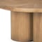 Homeroots 39" Natural Solid Wood Round Pedestal Coffee Table 597052 - alternate 2
