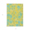 Homeroots 3' X 5' Yellow And Aqua Floral Washable Indoor Outdoor Area Rug 600054 - alternate 3