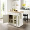 Crosley Oxford Kitchen Island W/Square Seat Stools KF300065WH - alternate 4