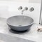 Vigo Ravenna Gothic Gray Concreto Stone 16 in. L x 16 in. W x 5 in. H Round Vessel Bathroom Sink VG04066 - alternate 4