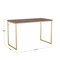 Martha Stewart 23.5 in. D X 47.25 in. W X Engineered Wood, Steel, Walnut Top/Polished Brass Frame XU-M-BLK-106-BR-GLD-MS - alternate 5