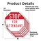 Signmission Stop For Attendant, 4 inch X 4 inch, Vinyl Decal, 5PK OC-D-5PACK-4-208 - alternate 2