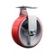 Service Caster 6 Inch Red Poly on Cast Iron Wheel Rigid Caster with Ball Bearing SCC SCC-20R620-PUB-RS - alternate 1