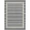 Homeroots 8' X 10' Black And Beige Striped Washable Indoor Outdoor Area Rug 610459 - alternate 5