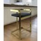 Homeroots 26" Black and Gold Faux Leather and Stainless Steel Low Back Counter Height Bar Chair 555098 - alternate 3